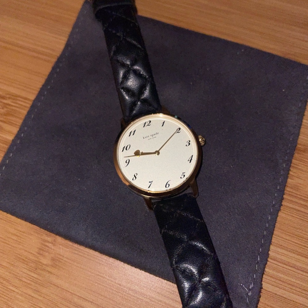 Black Leather Kate Spade Watch